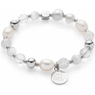 LEONARDO Edelstahlarmband »Hope IIV Darlin's« mit Kristallperle, Süßwasserzuchtperle, Glasperle