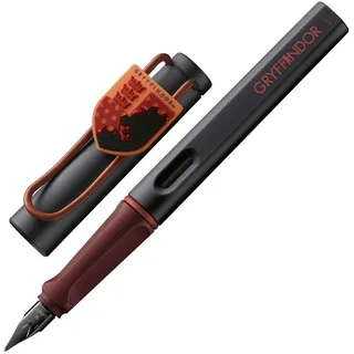 Lamy safari Harry Potter GryffindorTM Füller – Special Edition Füllhalter mit Wappen des Hauses - Stahlfeder in Strichbreite M – mit ergonomischen Griff – inkl. Tintenpatrone T10 blau – Rechtshänder