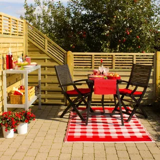 Plus Sichtschutzelement 90 x 180 cm Natur Holz