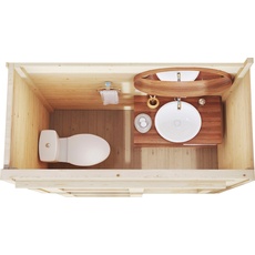 LASITA MAJA Gartenhaus »DOMEO«, (Set, inkl. Fussbodenbretter zum verlegen), beige