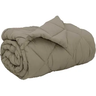 vidaXL Winterbettdecke Hellgrau 200 x 140 cm Mikrofaser - Hellgrau