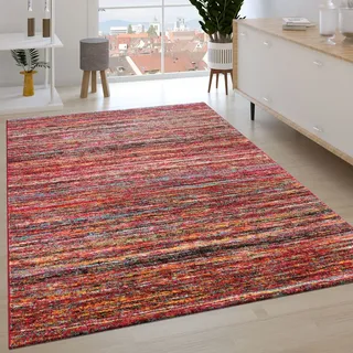 Paco Home Teppich Wohnzimmer Kurzflor Ethno Design Geometrisches Muster Rauten Motiv 160x230 cm, Bunt