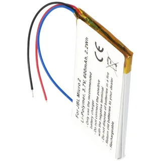 AccuCell Akku passend für JBL Micro Li-Polymer-Akku FT403048P 3,7V, 600mAh, 2,2Wh built-in ohne Werkzeug