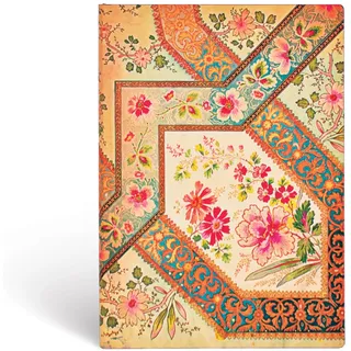 Paperblanks - Blumenpracht Bukett auf Elfenbein - Notizbuch Midi Flexi Liniert - 176 Seiten