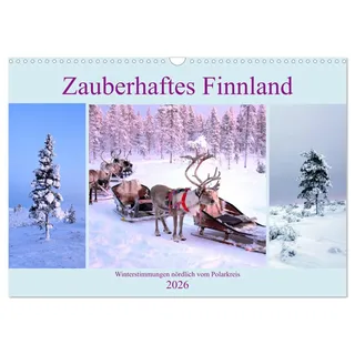 Calvendo Zauberhaftes Finnland (Wandkalender 2026 DIN A3 quer), CALVENDO Monatskalender