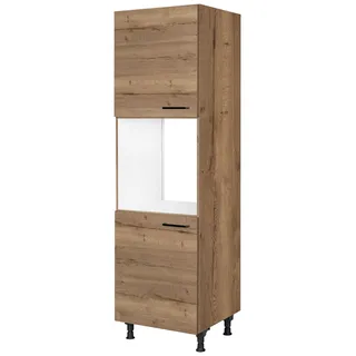 Nobilia Geräteumbauschrank Eiche dunkel 60 x 216,6 x 58 cm Dunkel