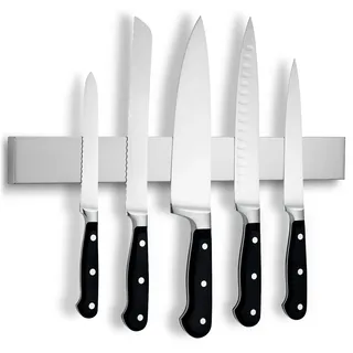 LARHN Magnetleiste Messer aus Edelstahl, 40 cm - Messerhalter Magnetisch - Magnetischer Messerblock Ohne Messer