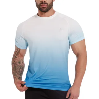 MEETWEE Rashguard Herren, Sportshirt Kurzarm UV Schutz Shirt UPF 50+ Funktionsshirt Atmungsaktiv Rash Vest für Outdoor Running Sports