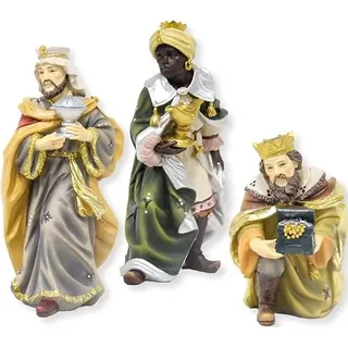 FADEDA 3X Heilige DREI Könige/Höhe:15 cm/handbemalt/detailgetreue Krippen Figuren - Weihnachten Tisch Dekoration Krippe Zubehör