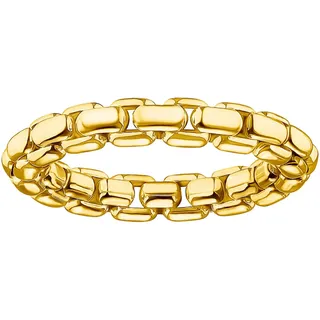 Fingerring THOMAS SABO "Box Chain-Ring" Gr. 62, gold (gelbgoldfarben), Fingerringe, Damen, 62, Silber 925 (recycelt), 3,5mm, Fingerring