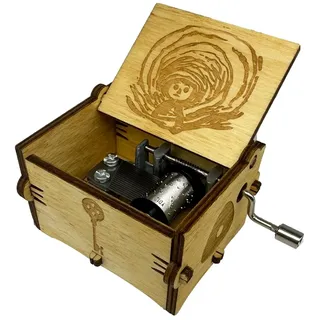 Youtang Coraline Spieluhr Gravierte Holzgeschenke Mini Musikbox Spielen Träumen für Geburtstag/Jahrestag/Valentinstag/Weihnachten (Handkurbel, Braun)