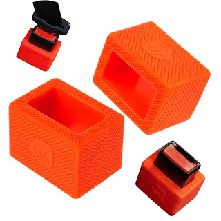 Auto Gurtschloss Halterung, 2 Stück, in Rot, Sicherheitsgurt Halter für einfaches Anschnallen, Gurthalterung für Kinder bis Senioren, Anschnallhilfe Autogurt, Gurtschlosshalter Abschnallschutz