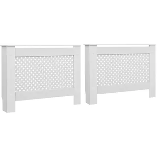 vidaXL Heizkörperverkleidungen 2 Stk. Weiß 112×19×81,5 cm MDF - Weiß