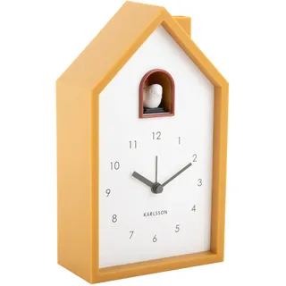 Uhr mit Kuckuck, 12 x 20 x 6 cm - Gelb