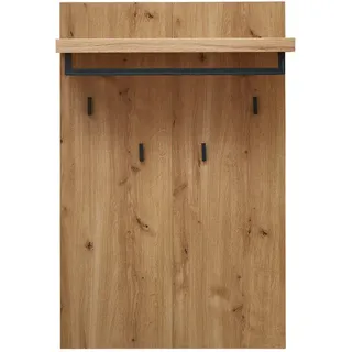 Linea Natura Garderobenpaneel Anthrazit, Eichefarben - 70x108x31 cm, Aufhängemöglichkeit, Garderobe, Garderobenpaneele, Garderobenpaneele