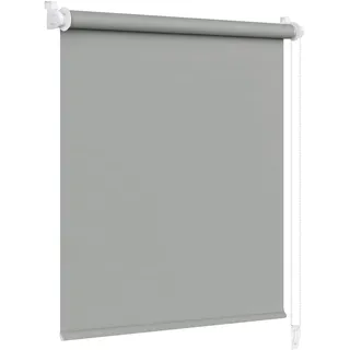 Victoria M. Klemmfix Verdunkelungsrollo ohne Bohren Rollo Seitenzugrollo Verdunkelung für Fenster und Türen, 80 x 230 cm, Grau
