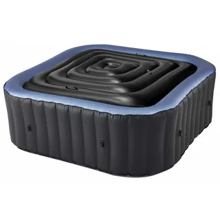 130cm Aufblasbare Whirlpool Abdeckung Quadrat Whirl Poolabdeckung mit Griffen Aufblasbare Badewannenabdeckung Regenfest Und ReißFest Whirlpoolzubehör Energiesparende Spa Abdeckung