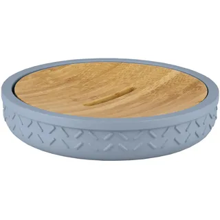 KLEINE WOLKE Seifenschale Dash, Accessoires, Farbe Iceblue, Material: Polyresin/Bambus