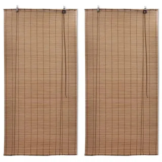 vidaXL Bambusrollos 2 Stk. 150 x 220 cm Braun