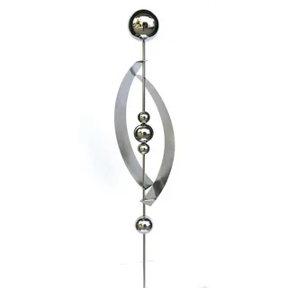 Gardenson Gartenstecker , Silberfarben , Metall , zum Stecken , Dekoration, Gartendeko