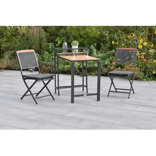 Merxx Patmos Set 5tlg., 2 Klappsessel, 2 Sitzkissen, grau