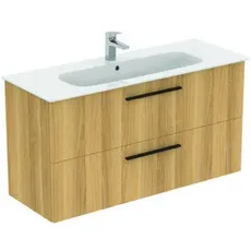 Ideal Standard i.life A Möbelpaket m. Waschtisch 120cm, u. Schrank, Griff schwarz, K8748, Farbe: Eiche Natur