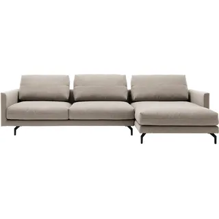 Creation BY ROLF BENZ Ecksofa »CR.414, Designecksofa, Polsterecke, L-Form« wahlweise aus feinstem Rindsleder oder hochwertigem Chenille, beige