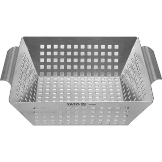 Grillkorb, Edelstahl 26x22x7cm - Silber
