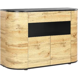 Beliani Sideboard JEROME Braun / Schwarz