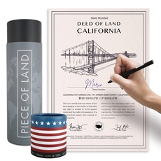happylandgifts® Echtes Kalifornien Grundstück als einzigartiges Geschenk für USA Fans |Besitzurkunde mit Wunschname zum selber eintragen | California Geschenke | Geburtstag