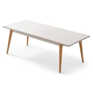 Weißer Esstisch aus Holz Küchentisch  Designertisch  Esszimmermöbel - Weiß