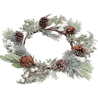 Weihnachten Mattiert Kranz Dekoration mit Weißen Pimentkörner/Tannenzapfen
