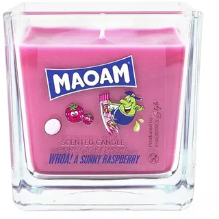 Maoam Duftkerze im Glas | Sunny Raspberry | Duftkerze Fruchtig | Hochwertiges Wachs & lange Brenndauer | Geschenkidee Freundin, Familie (200g)
