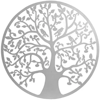 Home ESPRIT Wanddekoration, weißer Baum, Shabby-Chic, 99 x 2 x 99 cm