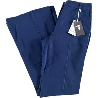 Trussardi Damen Viskose Wolle Schlaghose S - Blau