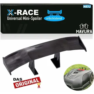 X-RACE Mini Heckspoiler Spoiler Auto Mähroboter KFZ Wings schwarz selbstklebend