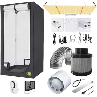 Nicegrow Das Growset für Einsteiger Komplettset Grow mit LED, Abluft, Filter und