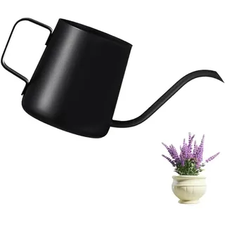 250ML Schwarz Gießkanne Klein Zimmerpflanzen, Mini Gießkanne Edelstahl Langer Auslauf Giesskanne, Gartengießkanne BonsaiGießkanne für Zimmerpflanzen Sukkulenten