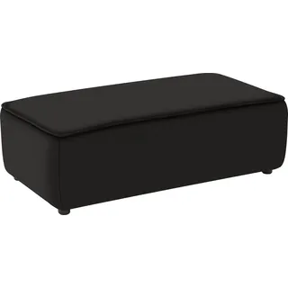 W.Schillig Hocker around-the-block Leder 120 x 39 x 60 cm Schwarz