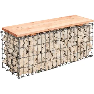 Bellissa Gabionen-Gartenbank 100 x 46 x 30 cm