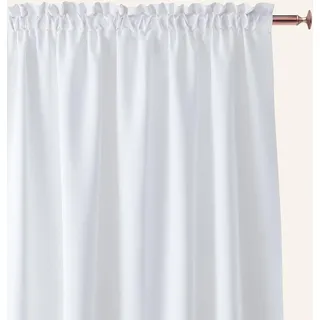 ROOM99 Vorhang mit Kräuselband Aura 140 x 300 cm Breite x Höhe Verdunkelung Schiebegardinen Deko Modern Curtain Gardine Wohnzimmer Schlafzimmer Weiß, 1 Stück