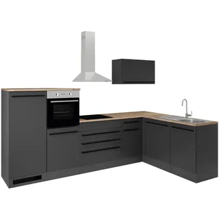 Stella Trading Winkelküche L-Form 320 x 175 cm schwarz