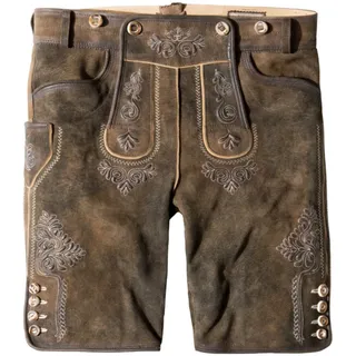 Stockerpoint Herren Lederhose Beppo4 I Größe 44-64 I Bequeme Trachtenhose in edler Hirschoptik mit Gürtel I Aus 100% hochwertigem Wildbockleder I Perfekt für Trachten & Festlichkeiten
