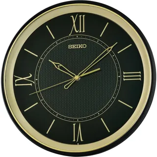 Seiko QXA834K 34 cm Quarz Wanduhr schwarz