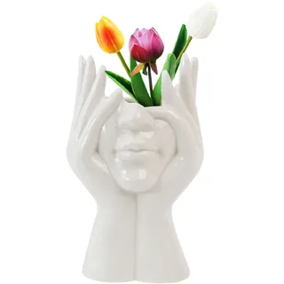 Nizirioo Künstlerische Kopf Vase: Moderne Schicke Abstrakte Weibliche Form Halbkörper Blumenvase - Boho Deko Tischdekoration für Büro, Küche und Heimdekoration