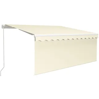 vidaXL Markise Manuell Einziehbar mit Rollo 3x2,5 m Creme - Creme