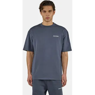 T-Shirt PEGADOR "LOGO OVERSIZED TEE", Herren, Gr. M, washed twilight blau weiß, Single Jersey, Obermaterial: 100% Baumwolle, unifarben, oversize normal, Rundhals, gerader Abschluss, Shirts T-Shirt, Baumwolle, oversize