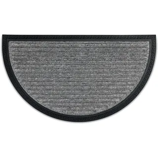 ASTRA Fußmatte "Border Star 1" halbrund 8 mm Höhe Schmutzfangmatte, In -und Outdoor geeignet, silber
