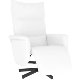 vidaXL Relaxsessel mit Fußteil Weiß Kunstleder - Weiß