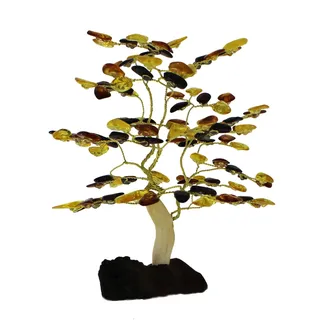 OSTSEE-SCHMUCK Dekobaum "- 13 cm, 108 Bernsteine - Bernstein -,", mehrfarbig